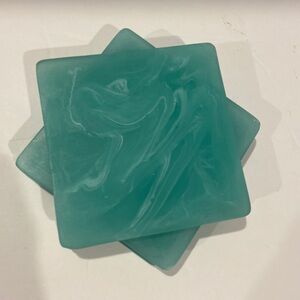 Plastic Jadeite Effect Coasters Set of 4
